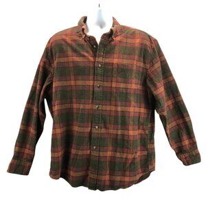 Pendleton Mason Men's Size XL Plaid Button Down LS Flannel Shirt Rich Brown Mage
